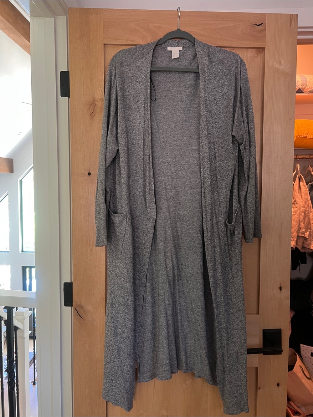 H&M Heathered Gray Knit Cardigan